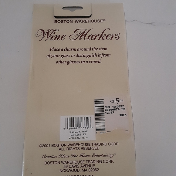 🆕️ Wine Bags and Wine Glass Charm Markers Gift Set - Picture 10 of 13